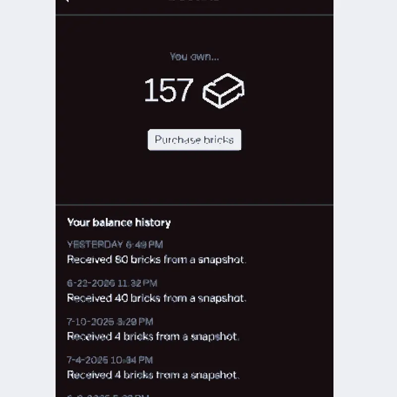 Thx for 157 bricks! by @AbsoluteRavioli