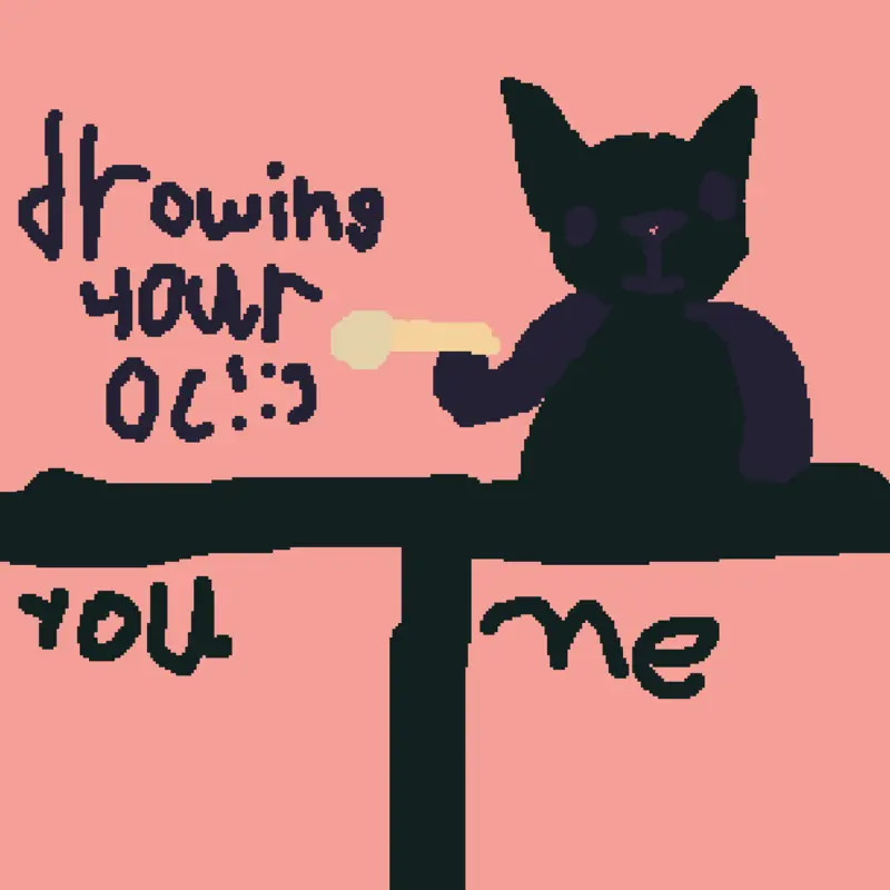 (My ocs first time seeing a paintbrush) by @Thereal_hex