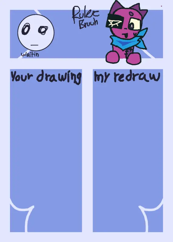 Redrawing your ocs again! by @Green_bean_lover