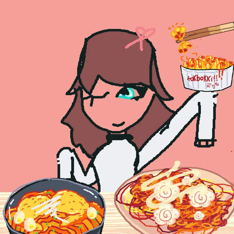 Mukbang eating with lily by @poopybitt