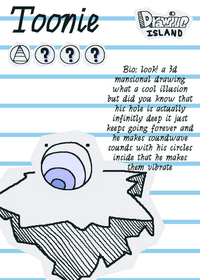 Toonie on drawing island