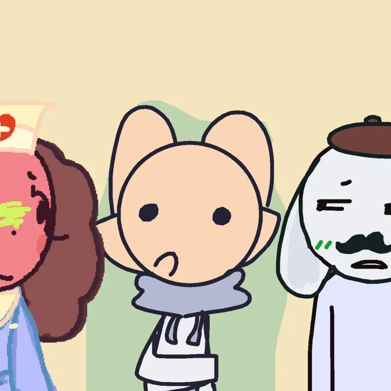 Barney intern and nurse :} by @rainbotic_animations