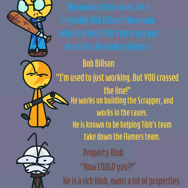 Albert, Bob and property Blob by @TibbOfficial