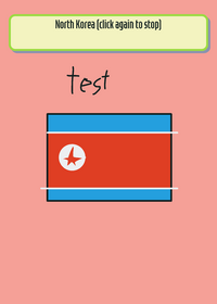 this is a test flag and north korea