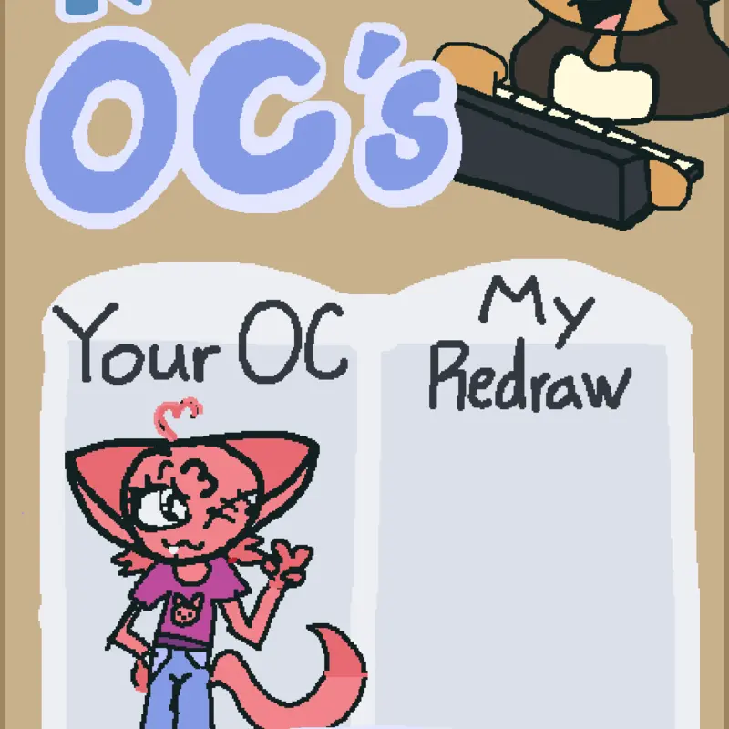 Redrawing OCs by @dandy_world2026