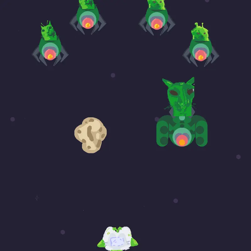cat alien invasion by @M1ntyMintz_05
