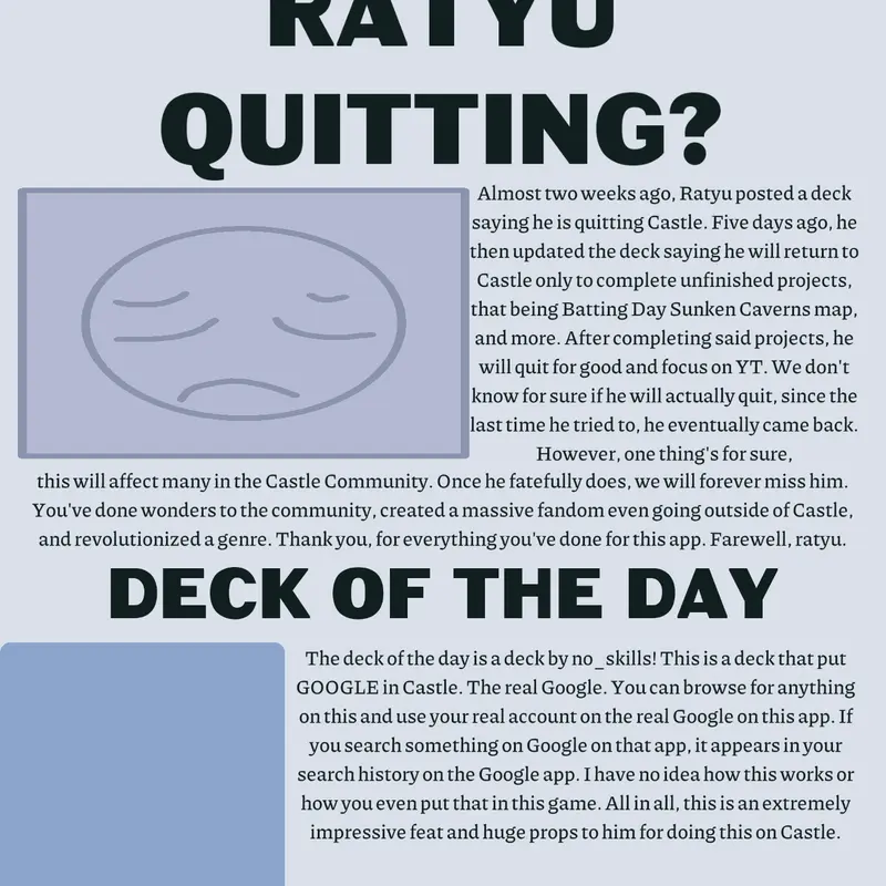 The Blob Times: Ratyu Quitting? by @BlueBlobProductions
