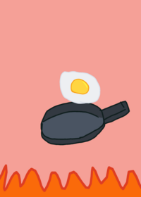 Pan with a egg