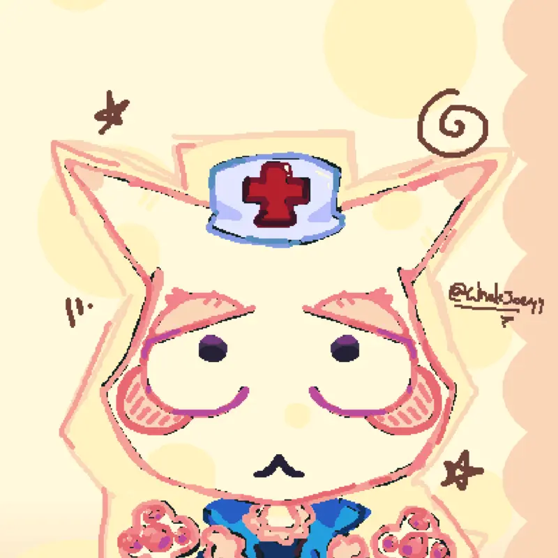 AHA head-nurse art by @8Lemin_angelic8