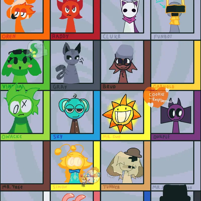 Sprunki remixparty yay by @red_animations