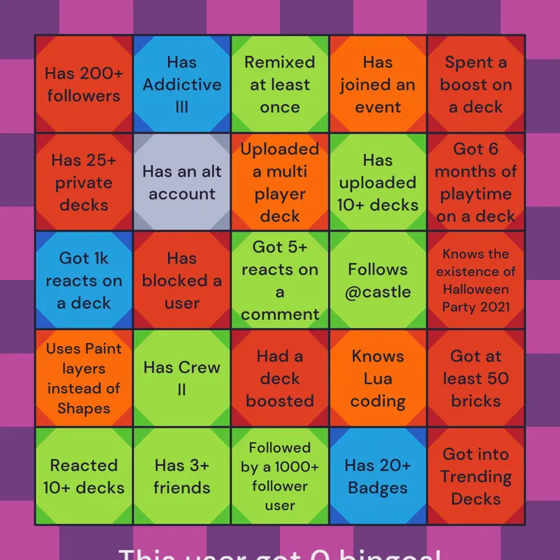 Bingo by @teddy_is_cool