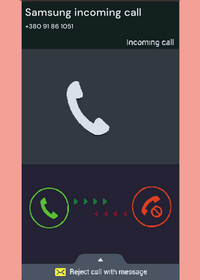 Samsung galaxy s3 incoming call free layout