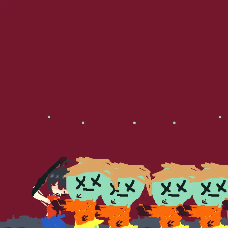 Eu numa orda de zumbis by @cat768