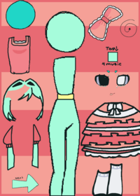 Dandy world Dress up wip| press on the...