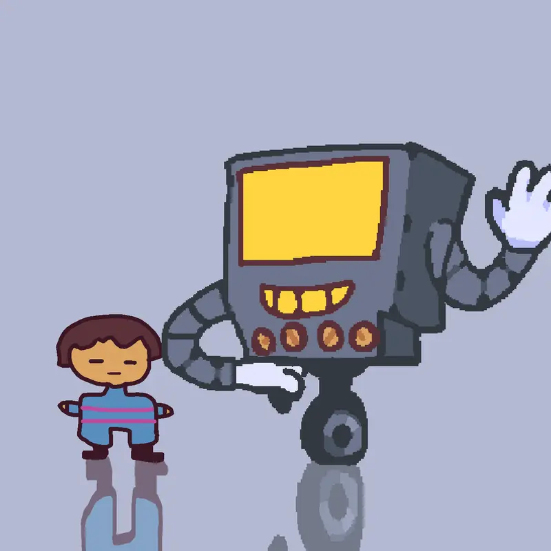 Frisk and mettaton dance by @Mellow-Endacopia