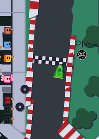 Is a race track for players and Castle