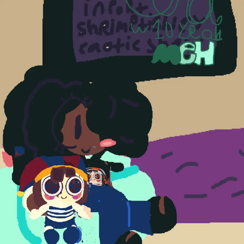 Ana with present/10 yr old me by @star_bubble206