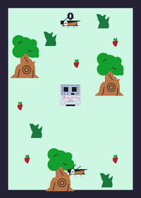 Help Carty the Cartridge collect berries in...