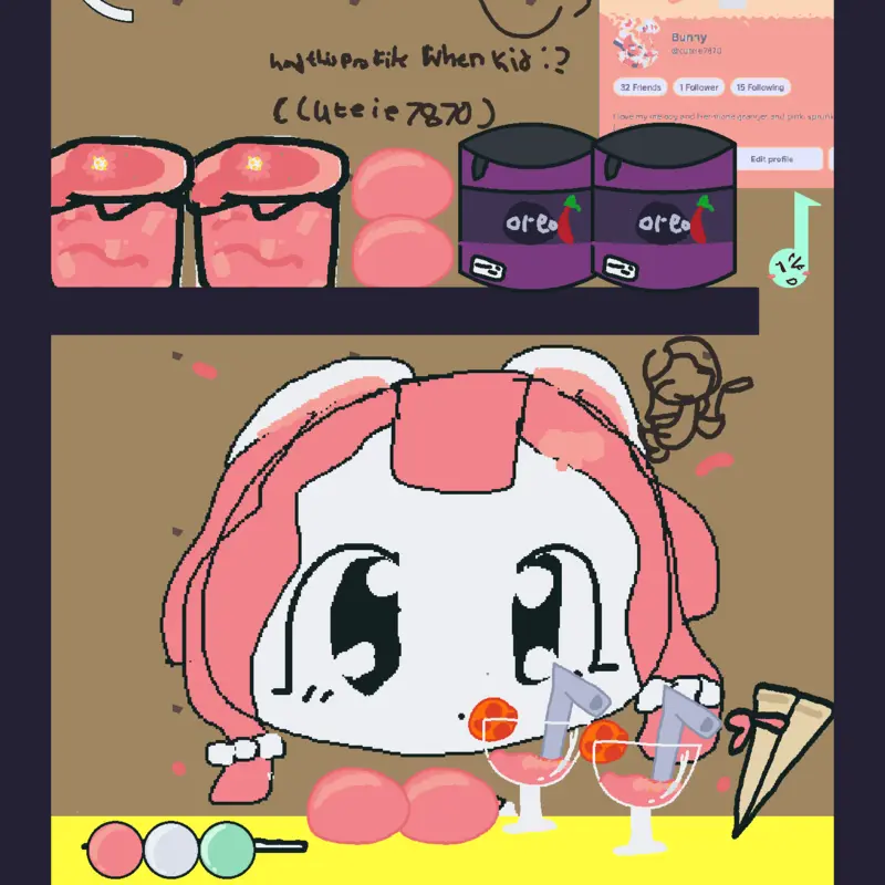 Follow me on roblox Mukbang game (me) by @Pinkisprunkicute
