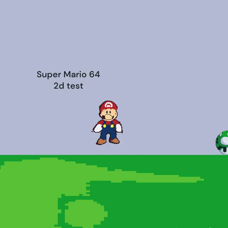 Super Mario 64 2d test by @mathewggw