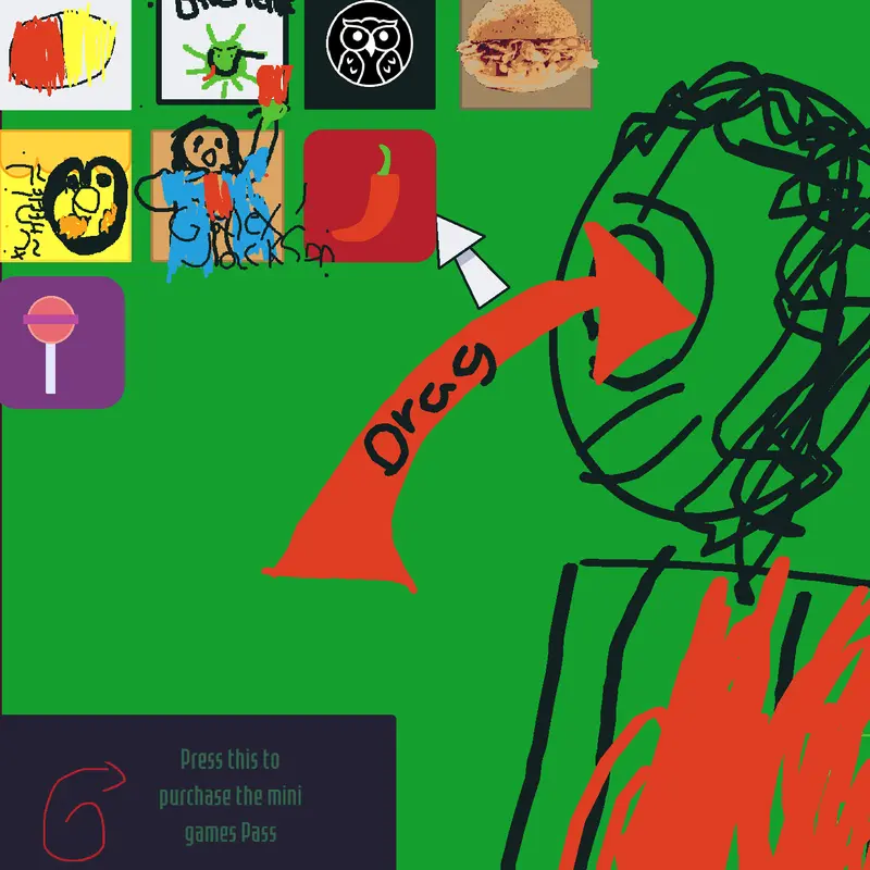 Feed the Michael game(my sister did it) by @Michael_decks