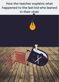 Leaning in chairs