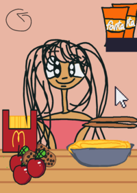 Mukbang game🍎🍪🍟🥤