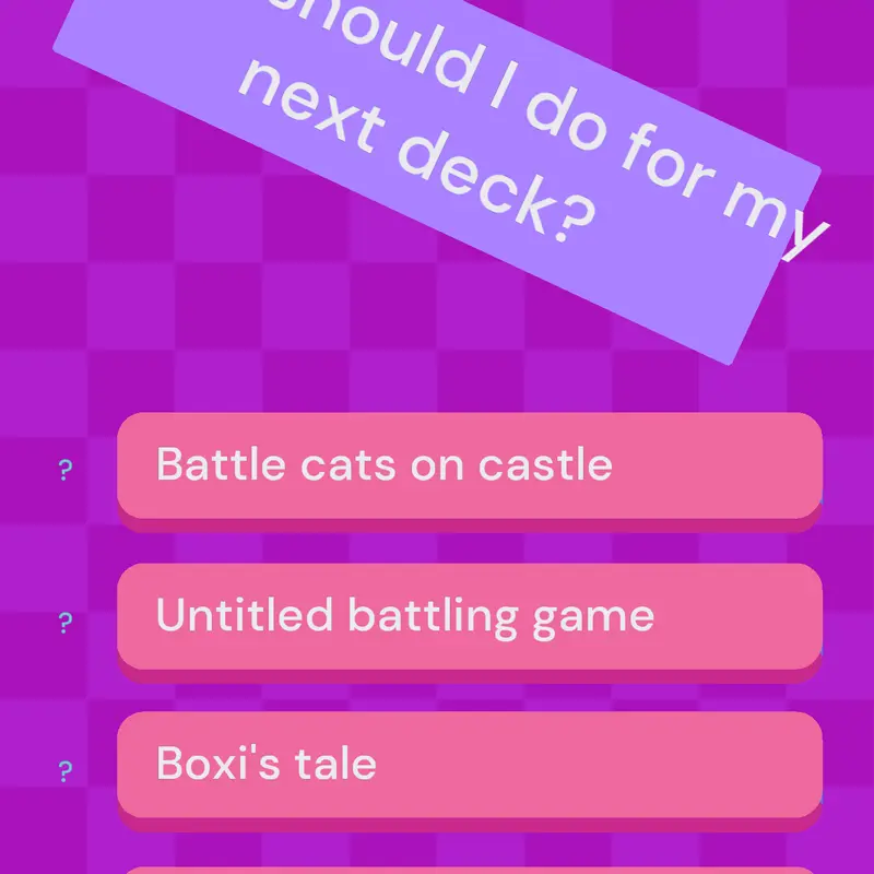 chose the next deck by @kirbo2317