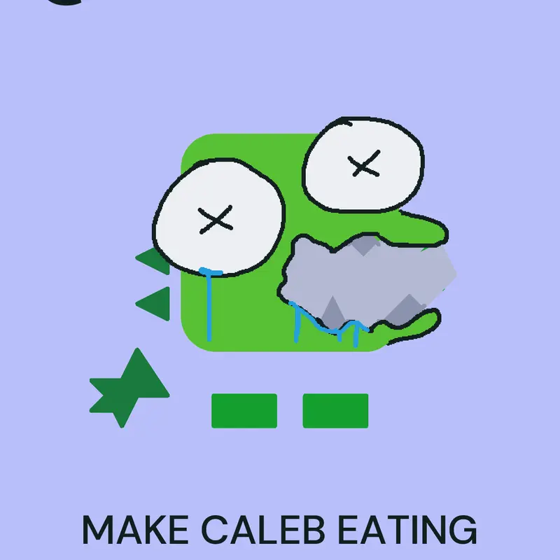 Caleb eating cement by @RSmiley