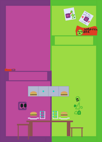 GREEN WITH PURPLE