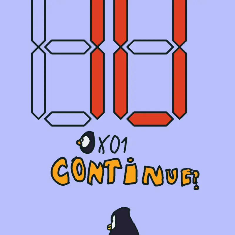 Pengyu game over screen by @Delinky_stidios
