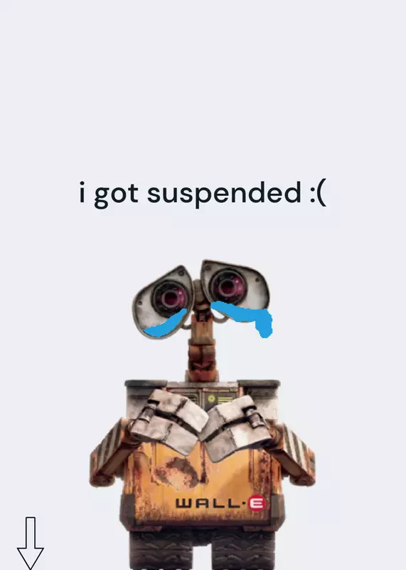 I got suspended again :( by @RealWall-E