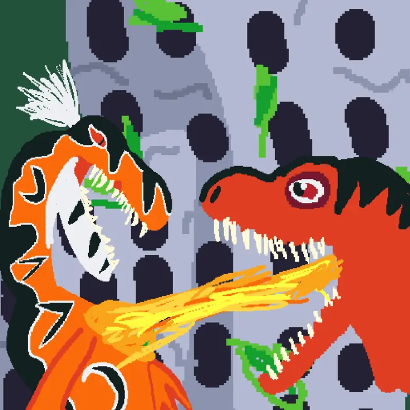 Primal rage fanart talon vs Diablo by @braco_123-2