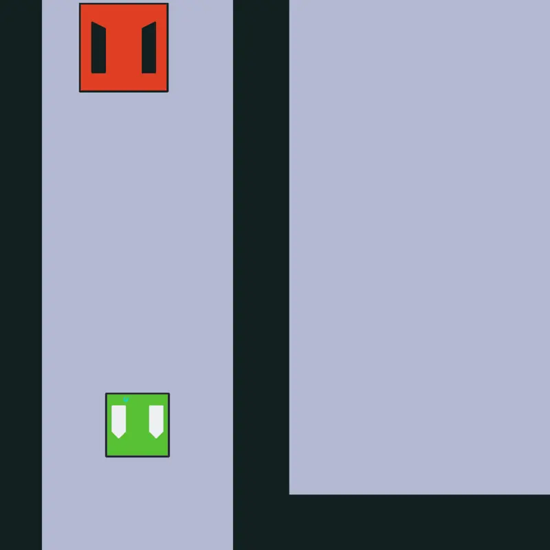 Escape red cube by @Smile_creature