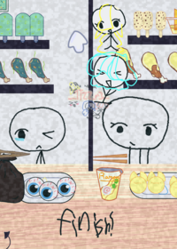 Stick man and woman mukbang ᥣ᥆ᥣ