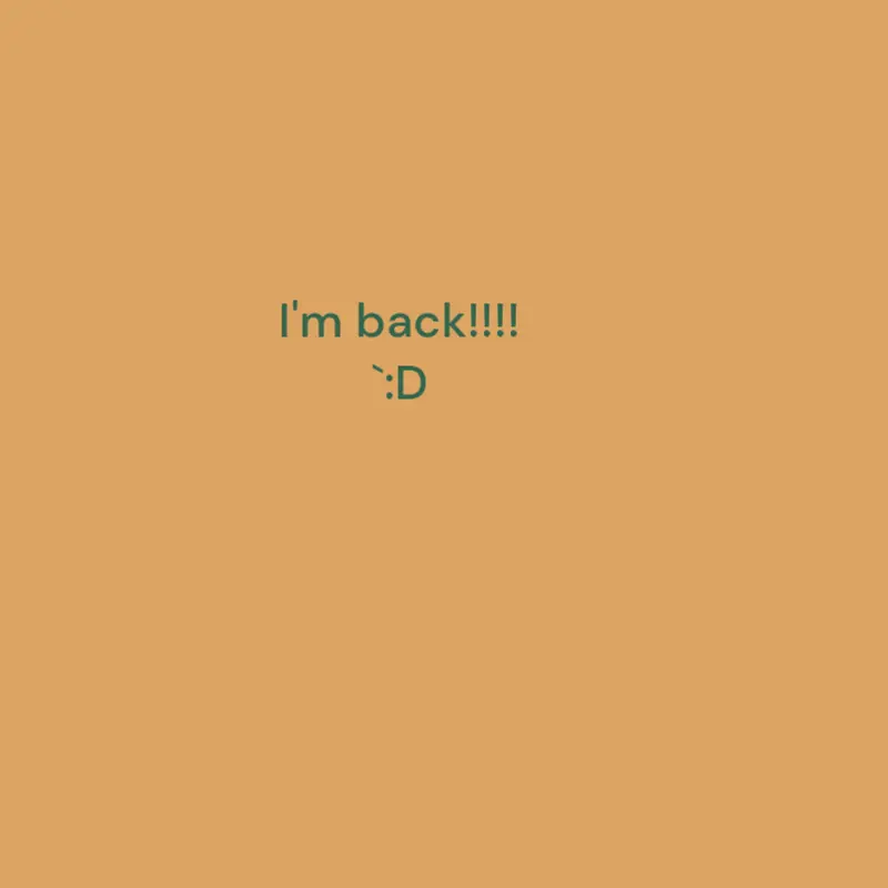 Im back!/Eh vueltooooooooo!!! by @Kittynaps_uwu