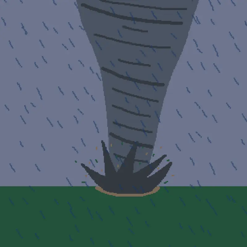 A simple tornado art. by @Ribbon