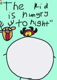 Feed hungry dino kid