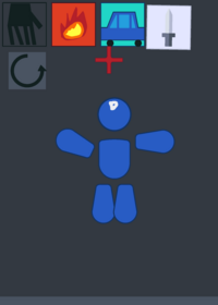 Beat up dummy