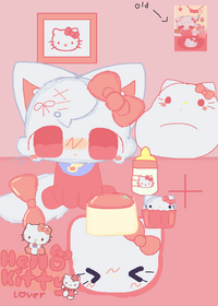 Feed baby hello kitty!