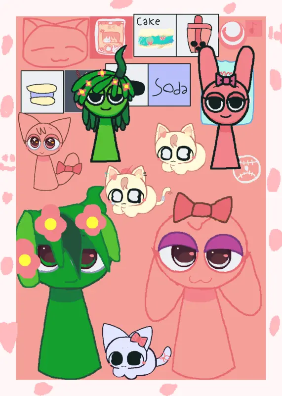 Vineria and Pinki loaf cute kawaii by @Your_Local_Wenda_Sprunki