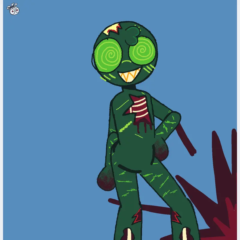 my oc zomb by @sillyness-is-silly
