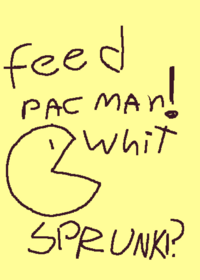 FEED PAC MAN tags: