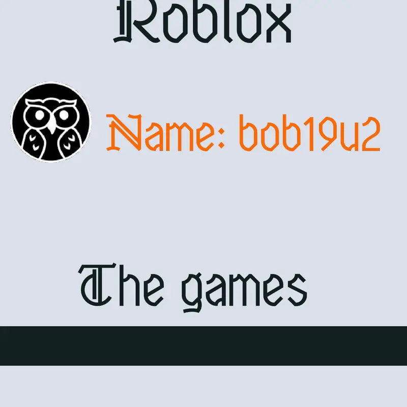 New roblox game by @bobkiller