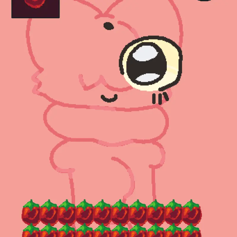 Pink cat mukbang by @sprout_lovers_hehe