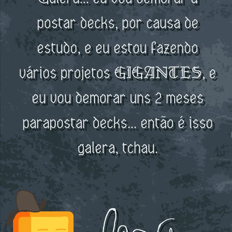 Tchau por 2 meses! by @Charic_Studio