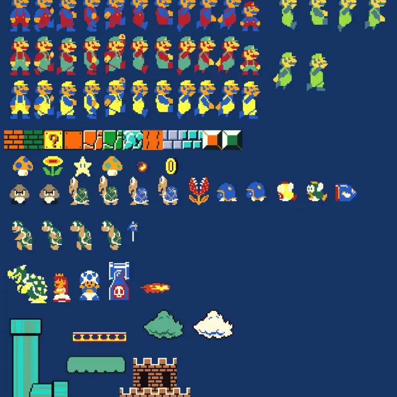 Free To Use SMB1 Sprites My Version by @LittlemanOfficialAcc