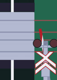 Russian railroad crossing