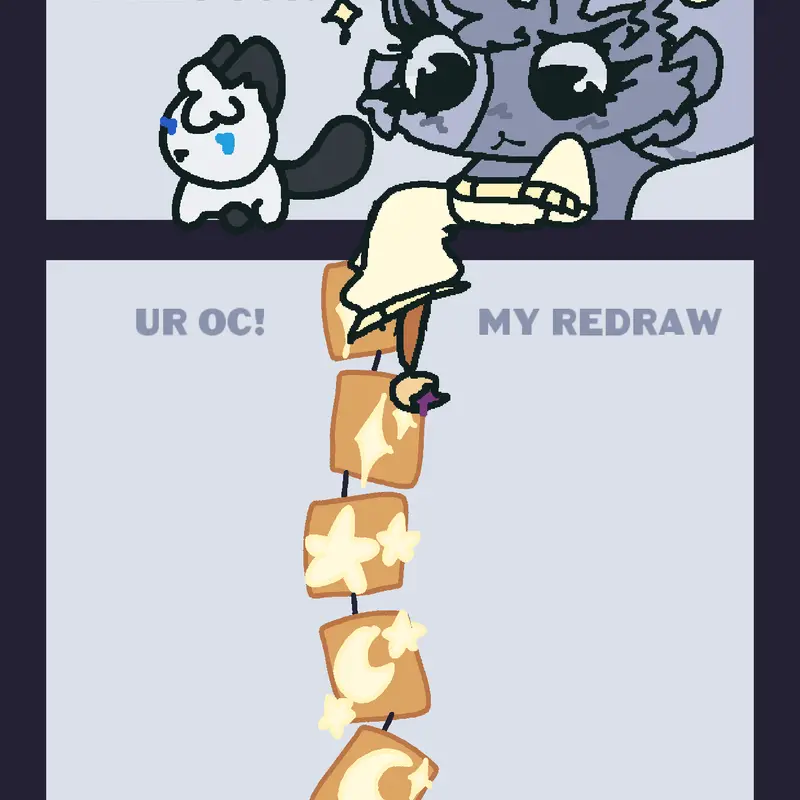 Redrawing yalls ocs!!!(●>ω<●) by @Domino_DaTherian