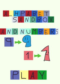 Alphabet and numbers sandbox